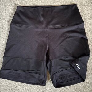 VS PINK Black Biker Shorts with Mesh